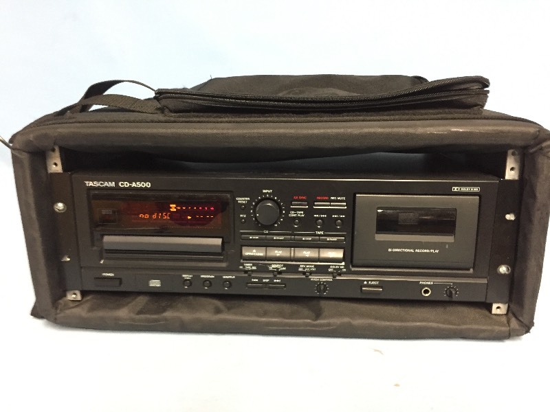 lot 37 image: Tascam CD-A500 Rack-Mounted Combination CD & Audio Cassette Player in Case