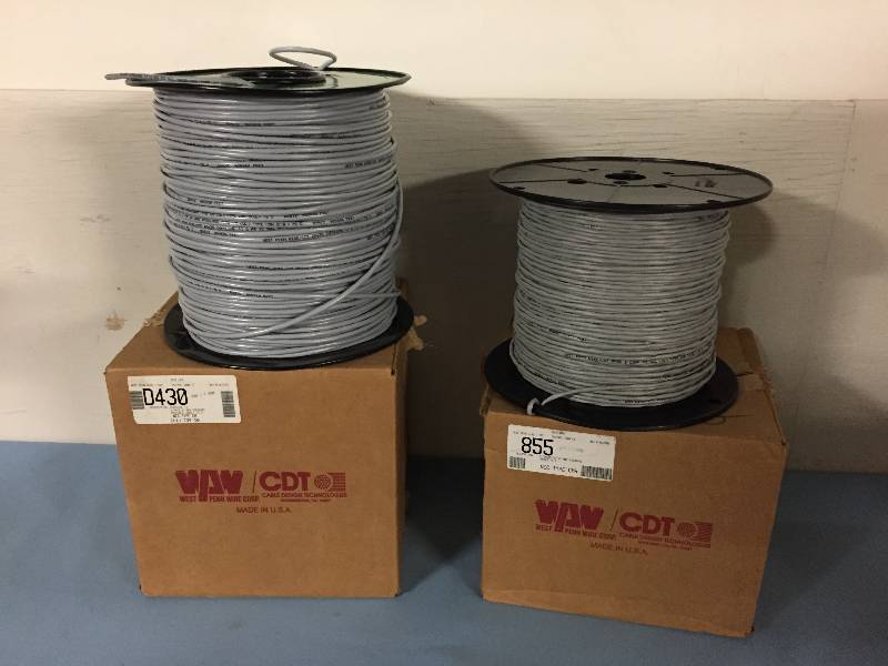 lot 45 image: West Penn Professional AudioVideo Cable Lot - 2 New Spools of CommunicationControl & Cable