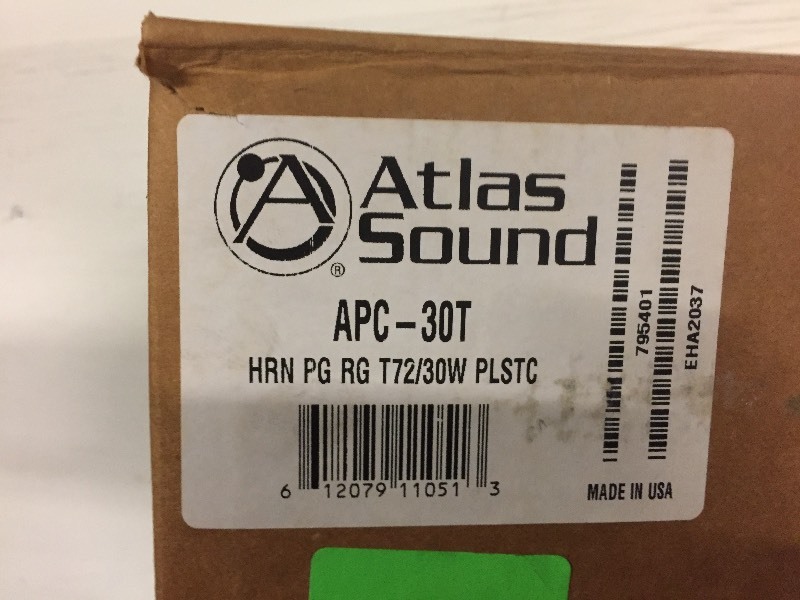 lot 82 image: New  Atlas Sound APC30T 30-Watt Horn Loudspeaker