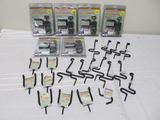 lot 21 image: Lot of NEW Bow Holders and Accessory Hooks
