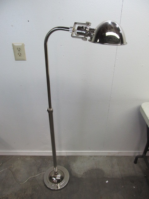lot 55 image: Chrome Adjustable Floor Lamp