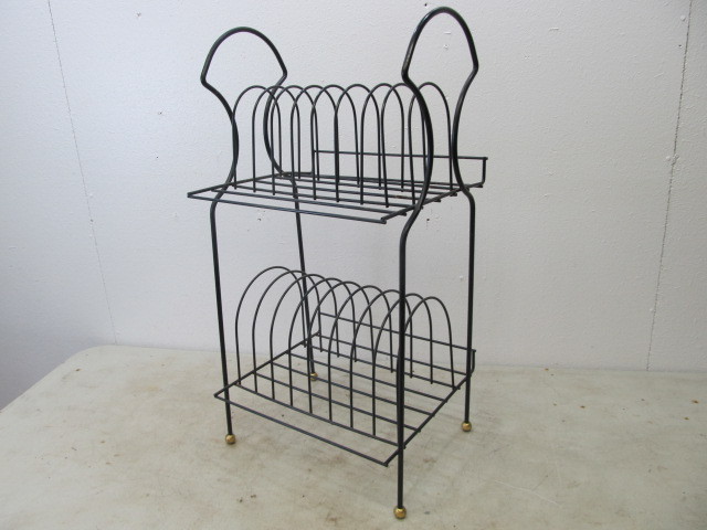 lot 66 image: Mid Century Record Rack Stand