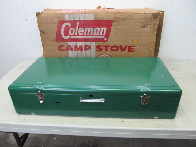lot 92 image: NICE Vintage Coleman Camp Stove wOrig Box