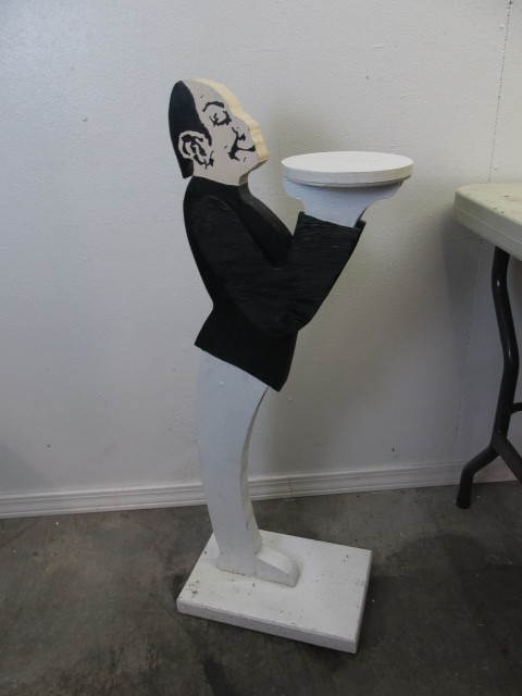 lot 135 image: Wooden Butler Serving Stand