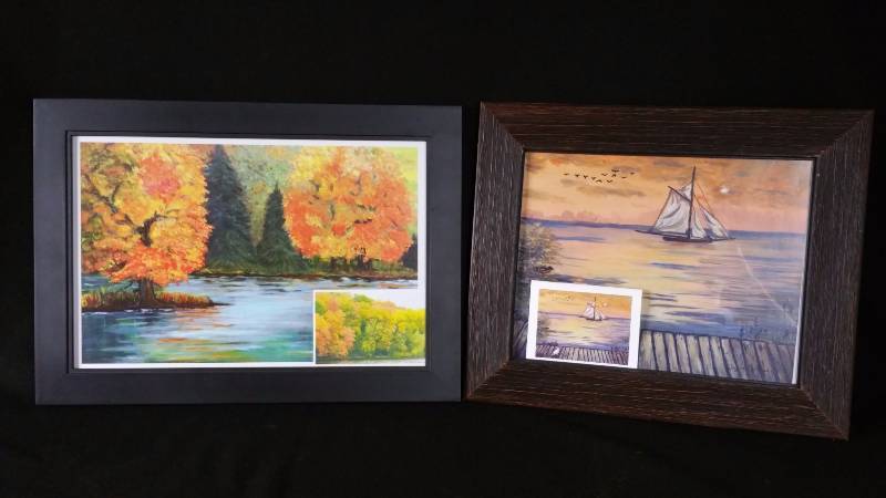 lot 47 image: Original Ingrid Kvaal Framed Watercolors