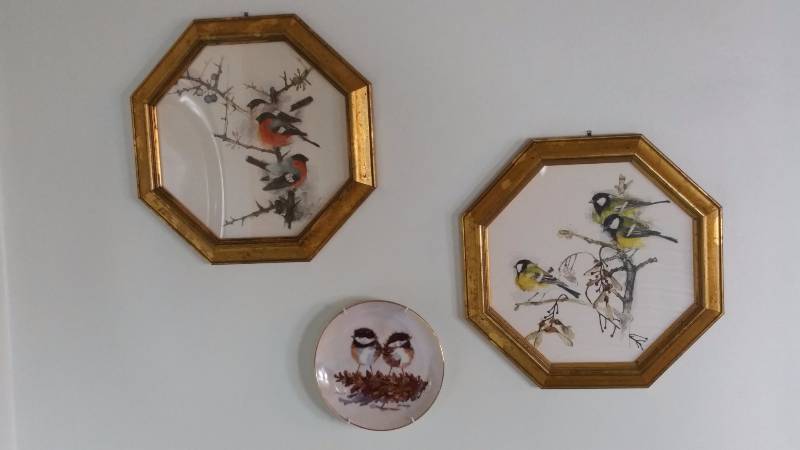 lot 50 image: Signed Original Bird Art  Bird Plate
