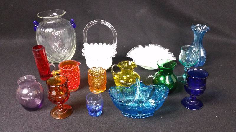 lot 128 image: Fenton Silvercrest, Antique Glass, Amberina, Etc.