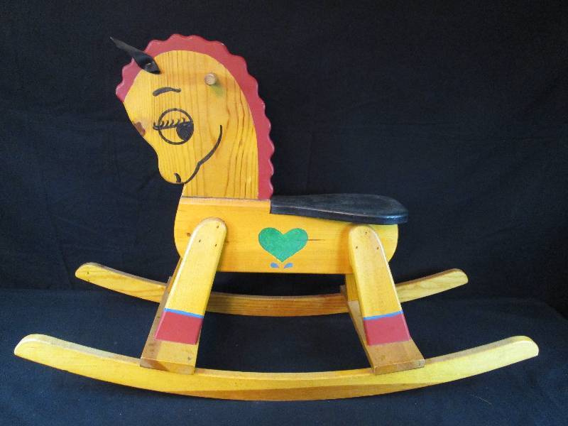 lot 53 image: Wood Rocking Horse