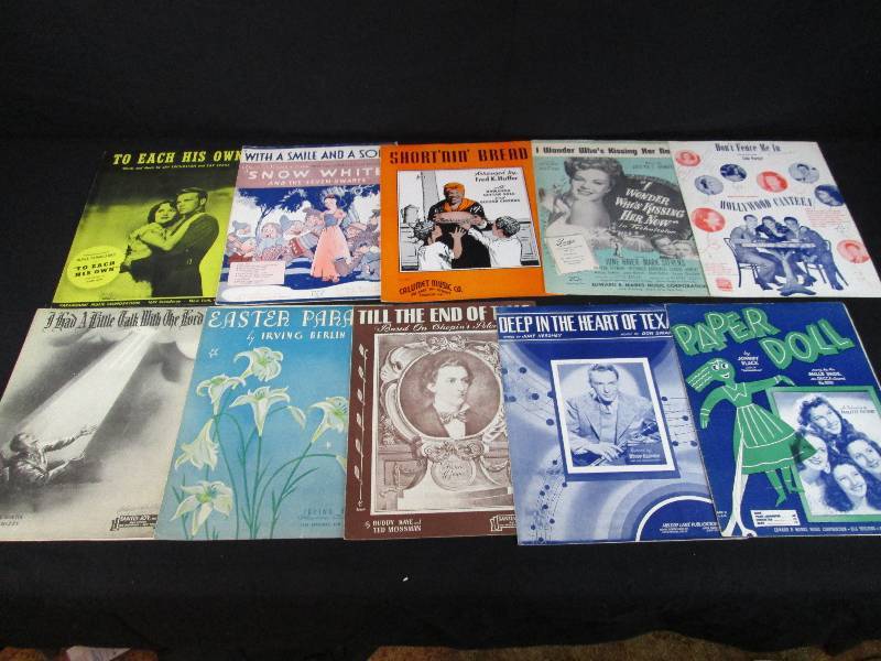 lot 75 image: Vintage Sheet Music