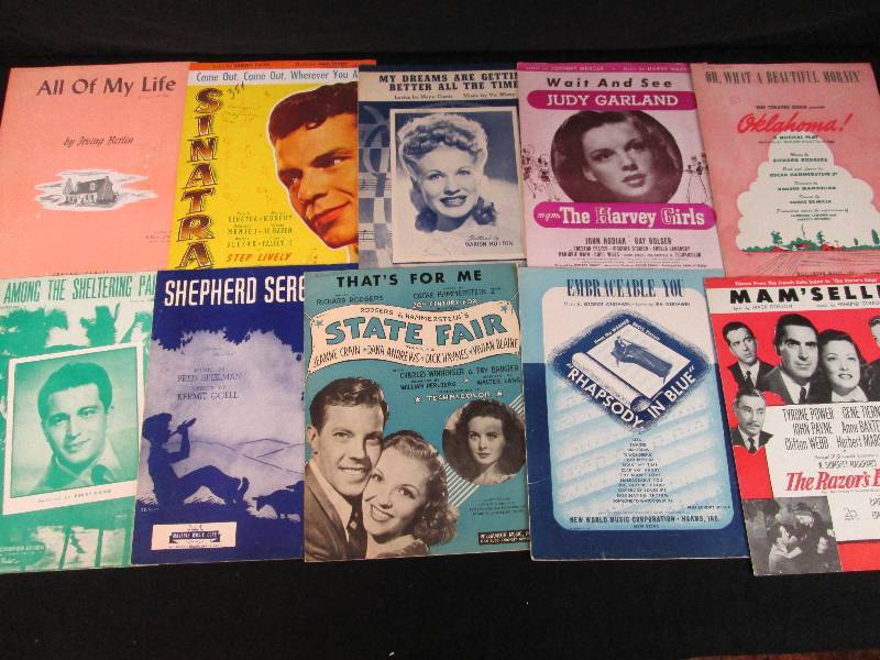 lot 78 image: Vintage Sheet Music