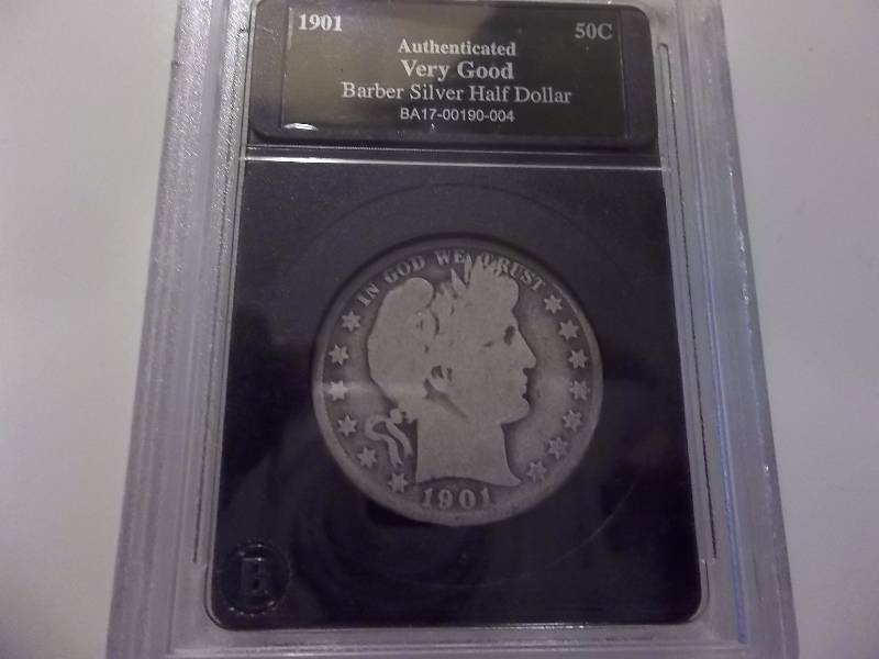 1901 O Barber Half Dollar Slabbed & Authenticated VG