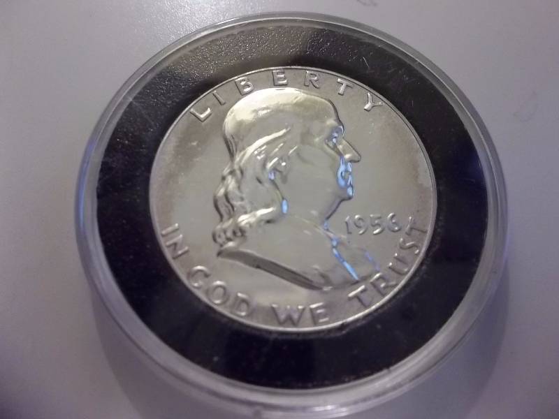 1956 Franklin Half Dollar Proof (Valued  $300.00 Type 1, $60.00 Type 2))