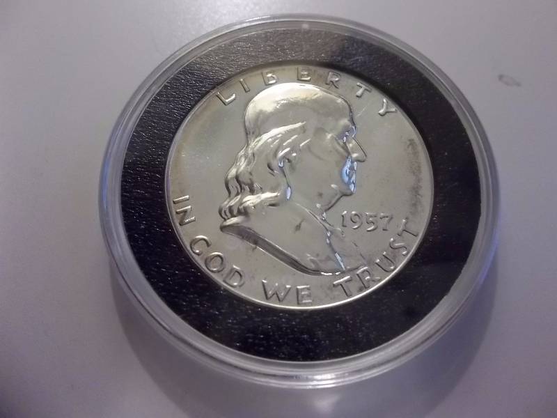 1957  Franklin Half Dollar Proof (Valued  $60.00)