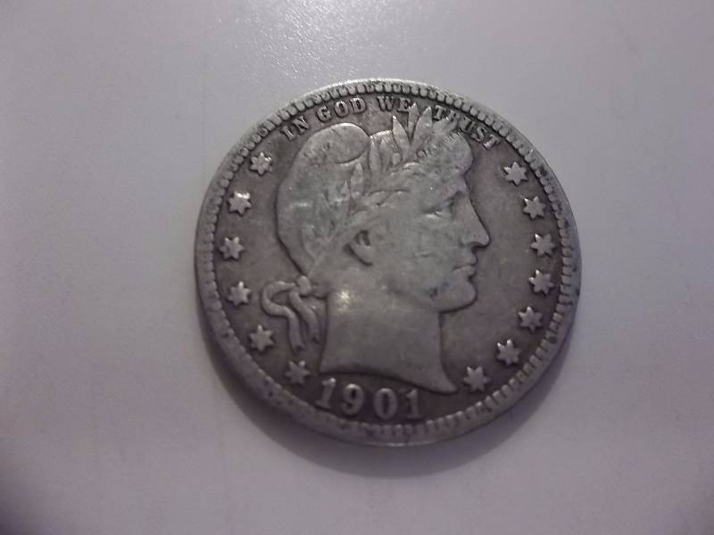 1901 Barber Quarter (In VF-XF Valued $70.00)