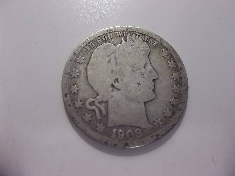 1908 D Barber Quarter