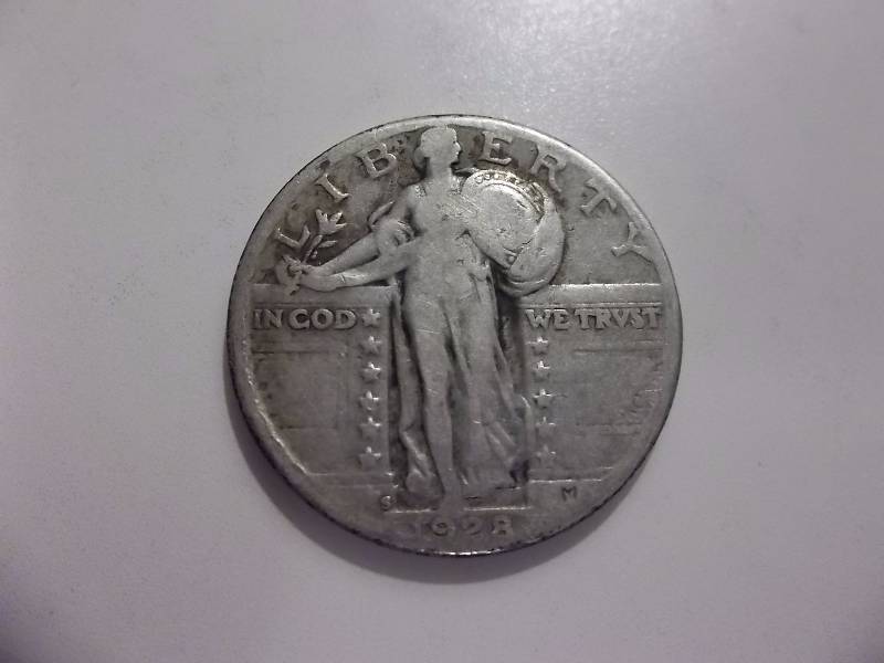 1928 S Standing Liberty Quarter Strong Date