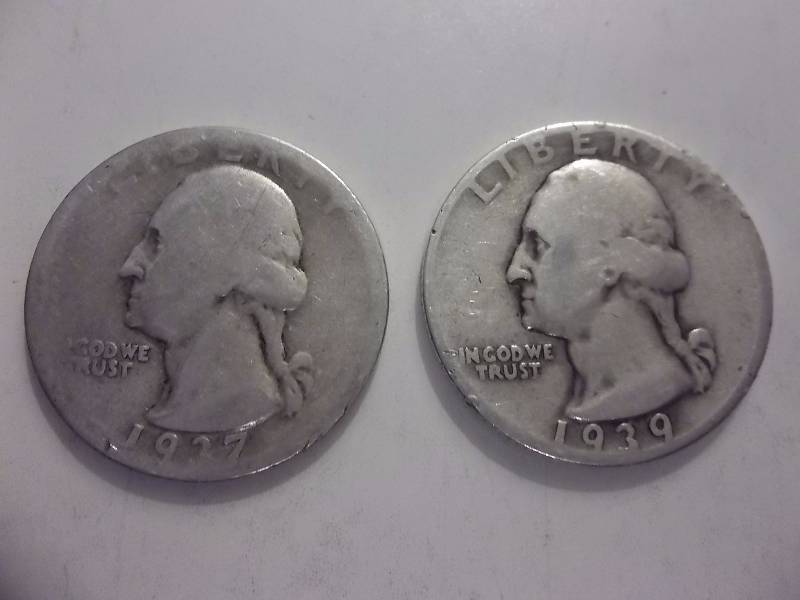 1937 D, 1939 Washington Quarters
