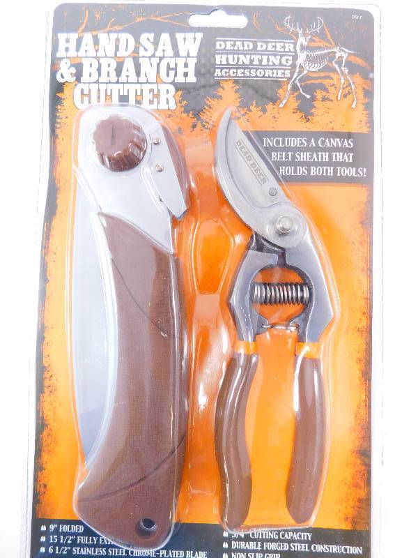 lot 5 image: New Dead Deer Hand Saw & Branch Cutter wPouch