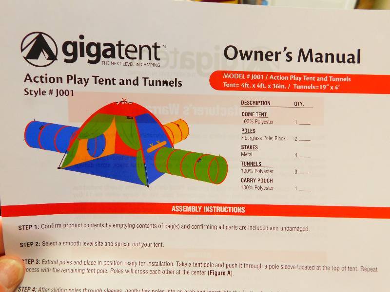 gigatent action play tent and tunnels