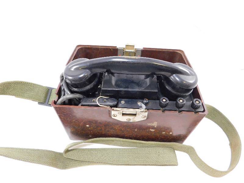 lot 63 image: Polish Military Surplus 1950s Era Field Phone