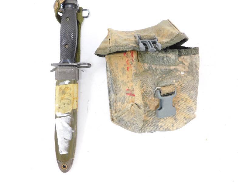 lot 65 image: U.S. Military M7 Bayonet with Scabbard & Canteen Cover