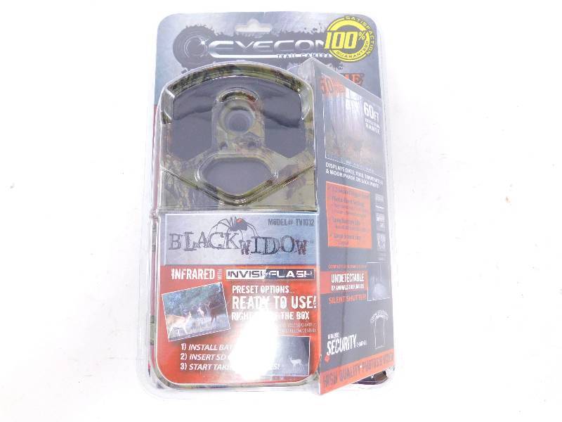 lot 70 image: Big Game Eyecon Black Widow 5 MP Invisi-Flash Infrared Trail Camera - Tested, Works