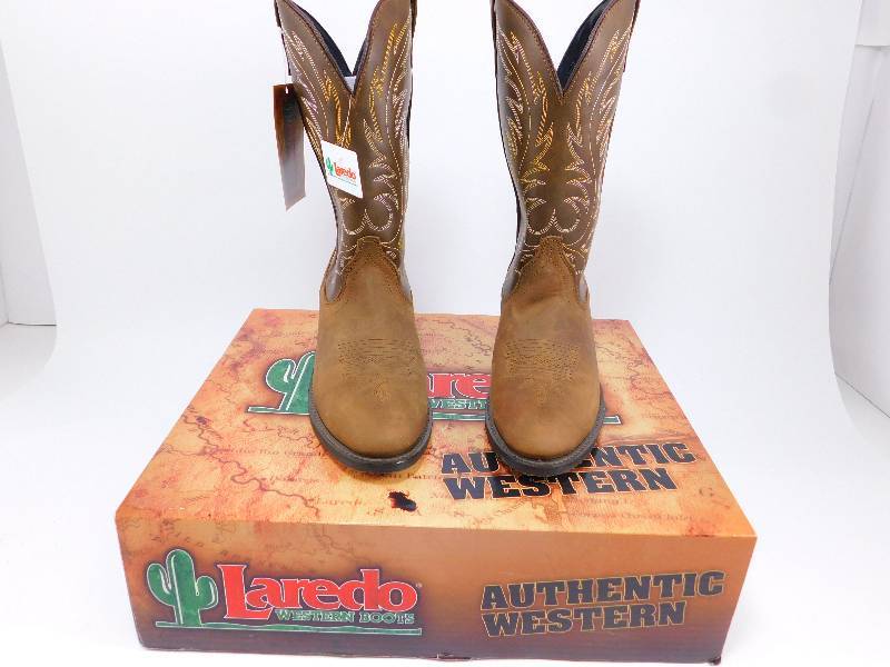 lot 94 image: Womens Size 8.5 Laredo 11 Power Pack Boots, Distressed Tan