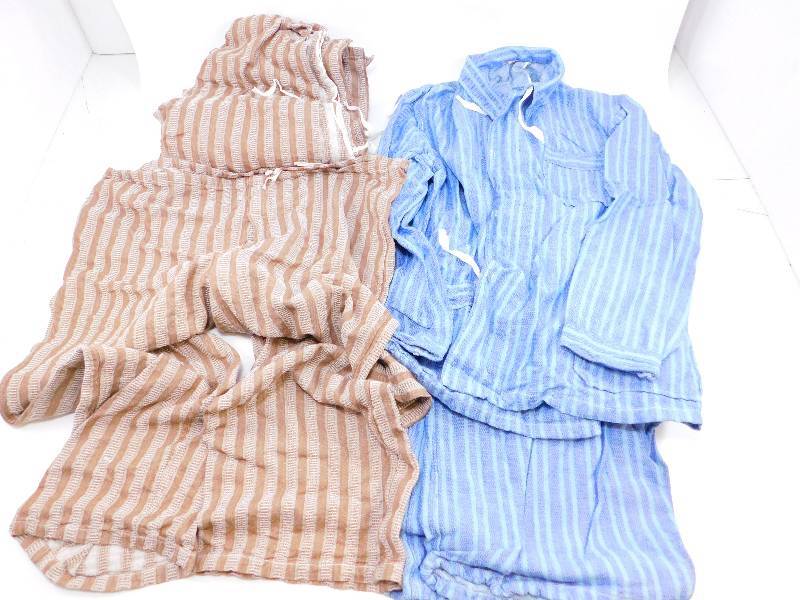 lot 96 image: Lot of 2 Sets of Mens Pajamas (Top & Bottom)