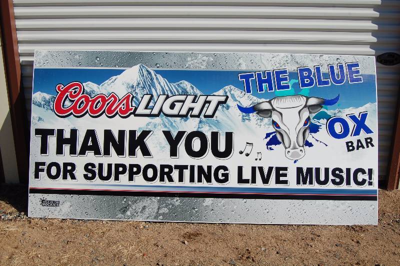 Blue Ox Bar Sign