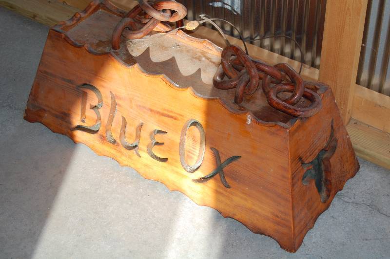 Wood Blue Ox Pool Table Light