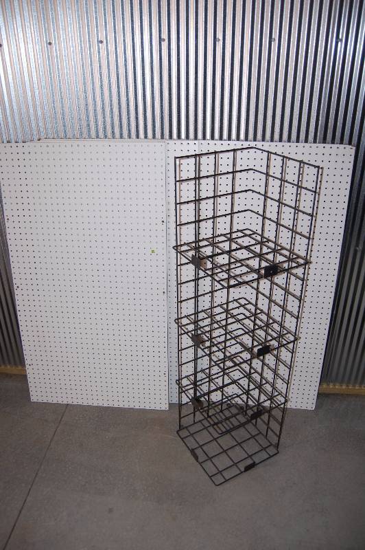 Wire Rack Display and Pegboard