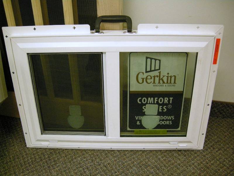 lot 55 image: Rectangle Sliding Vinyl Window Sample