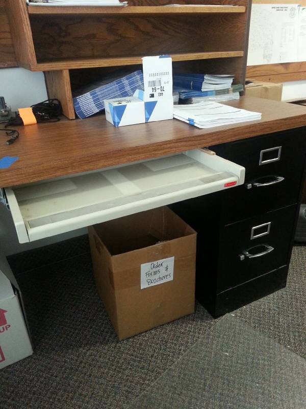 lot 124 image: Desk and Shelving