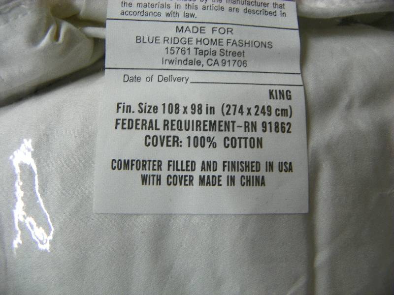 Egyptian Cotton 1000TCKG Down Comforter