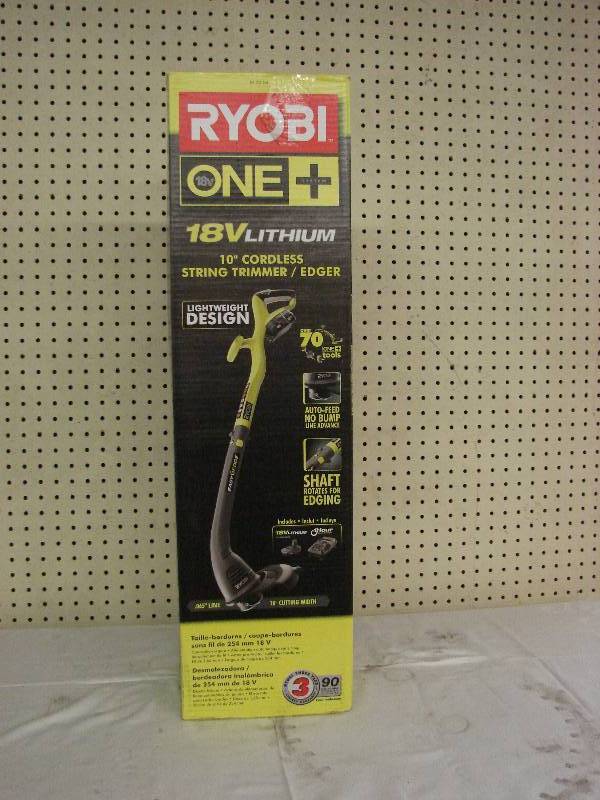 lot 282 image: RYOBI ONE  CORDLESS STRING TRIMMEREDGER