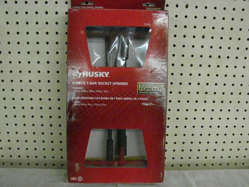 lot 329 image: HUSKY 5PC T-BAR SOCKET SPINNER