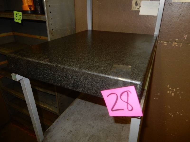 lot 28 image: Granite Surface Plate.. Escandito Black Granite.