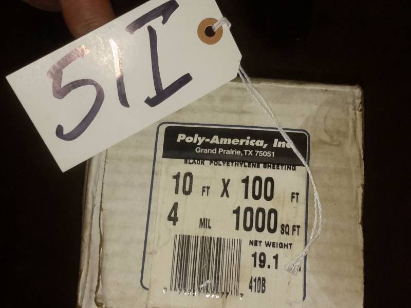 lot 51I image: NEW Roll of Plastic Sheeting