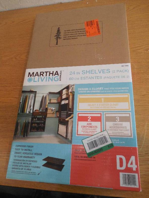 lot 41 image: Martha Stewart Living 24 in. Espresso Shelves (2-Pack)