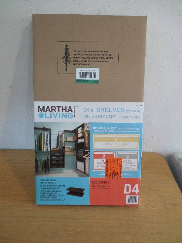 lot 49 image: Martha Stewart Living 24 in. Espresso Shelves (2-Pack)