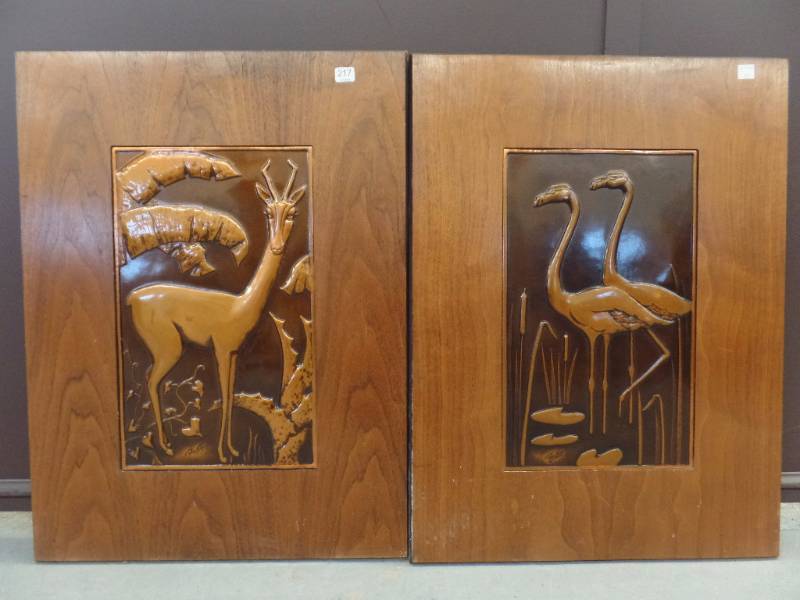 lot 955 image: COPPER NATURE PLAQUES