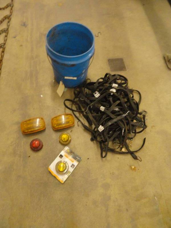 Lot of Tarp StrapsLights Emergency Beacons