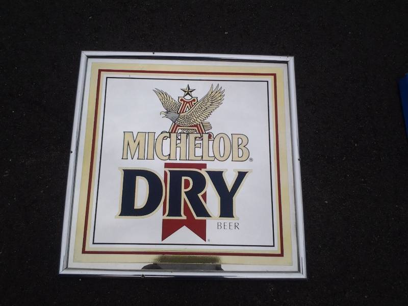 lot 37 image: Michelob Bar Mirror 18x18