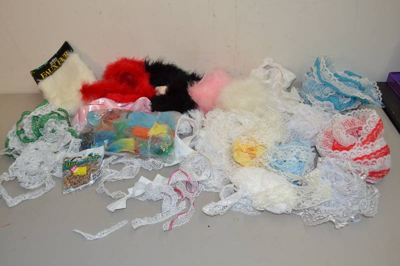 lot 55 image: Lace, Feathers, Faux Fur