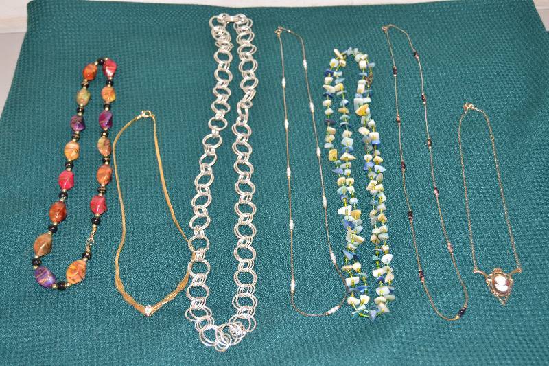 lot 112 image: Cameo Necklace and Necklaces