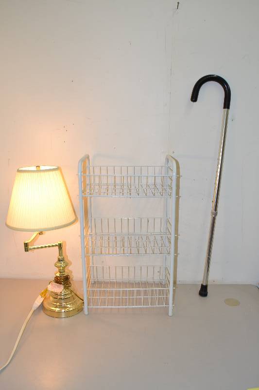 lot 164 image: Lamp, Organizing Racks, Cane