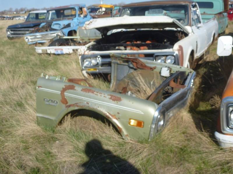 lot 129 image: 1970s Chevy Front Clip C10 Box & Frame Included