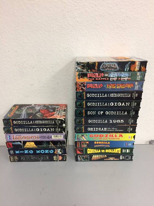 lot 20 image: Godzilla VHS Tapes and More