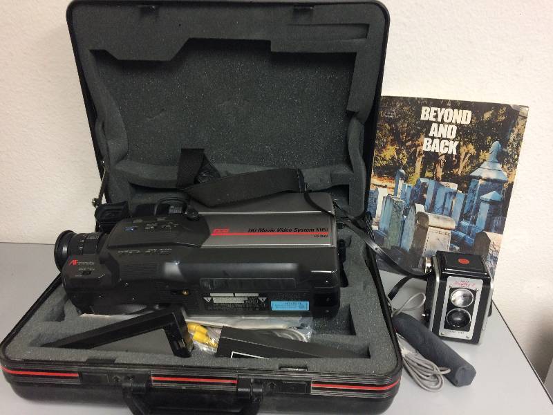 lot 42 image: Vintage Video System, Movie Press Kit, Kodak Camera and Microphone