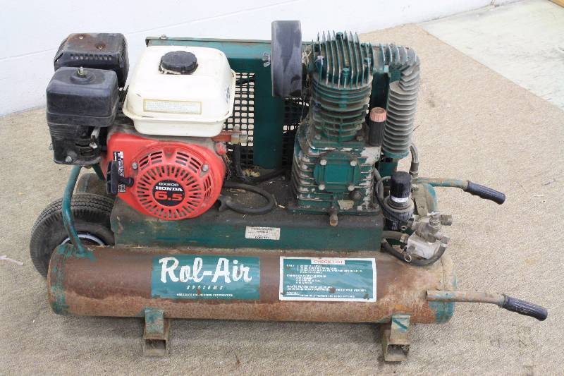 lot 11A image: Gas Rol-Air Compressor - Honda GX 6.5HP